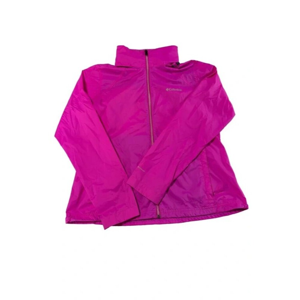 Columbia Omni-Shield Hot Pink Hooded Waterproof Rain Jacket Windbreaker Womens